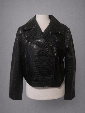 ModCloth Crocodile Moto Jacket SZ MD